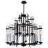 CWI Lighting Sierra 12 Light Up Chandelier With Black Finish Model: 9827P38-12-101