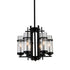 CWI Lighting Sierra 6 Light Up Chandelier With Black Finish Model: 9827P18-6-101