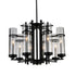 CWI Lighting Sierra 8 Light Up Chandelier With Black Finish Model: 9827P26-8-101