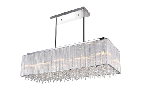 CWI Lighting Spring Morning 10 Light Drum Shade Chandelier With Chrome Model: 5319P32C-RC (STRAIGHT)