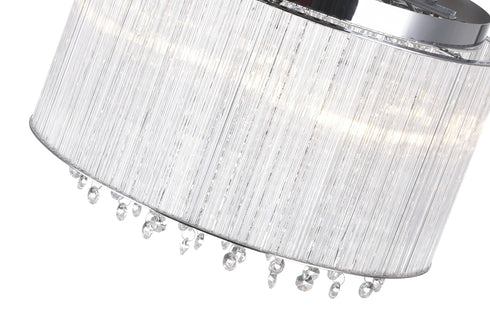 CWI Lighting Spring Morning 6 Light Drum Shade Flush Mount With Chrome Model: 5319C14C-R