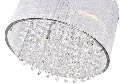CWI Lighting Spring Morning 6 Light Drum Shade Flush Mount With Chrome Model: 5319C14C-R