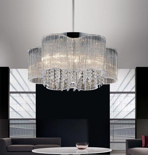 CWI Lighting Spring Morning 7 Light Down Chandelier With Chrome Finish Model: 5319P20C
