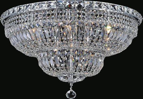 CWI Lighting Stefania 16 Light Bowl Flush Mount With Chrome Finish Model: 8003C30C