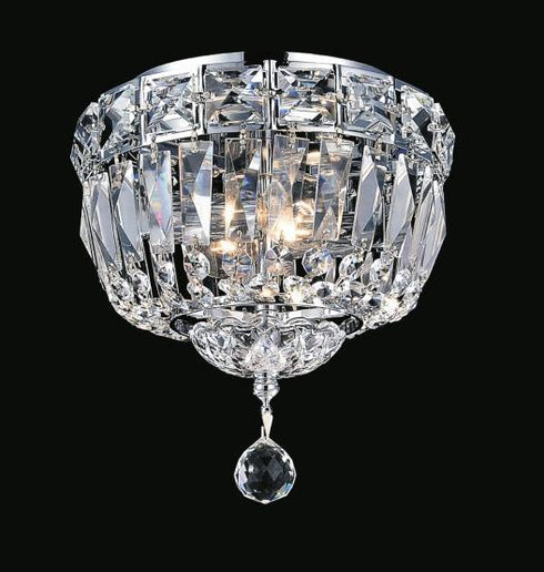 CWI Lighting Stefania 2 Light Bowl Flush Mount With Chrome Finish Model: 8003C8C