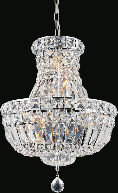 CWI Lighting Stefania 4 Light Chandelier With Chrome Finish Model: 8003P14C