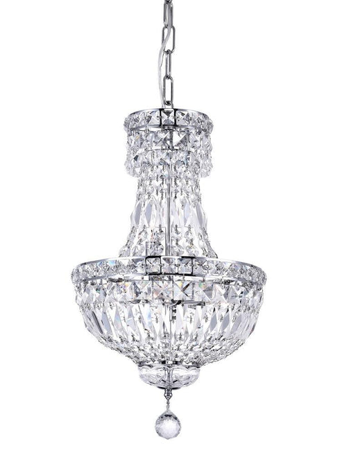 CWI Lighting Stefania 4 Light Mini Chandelier With Chrome Finish Model: 8003P12C
