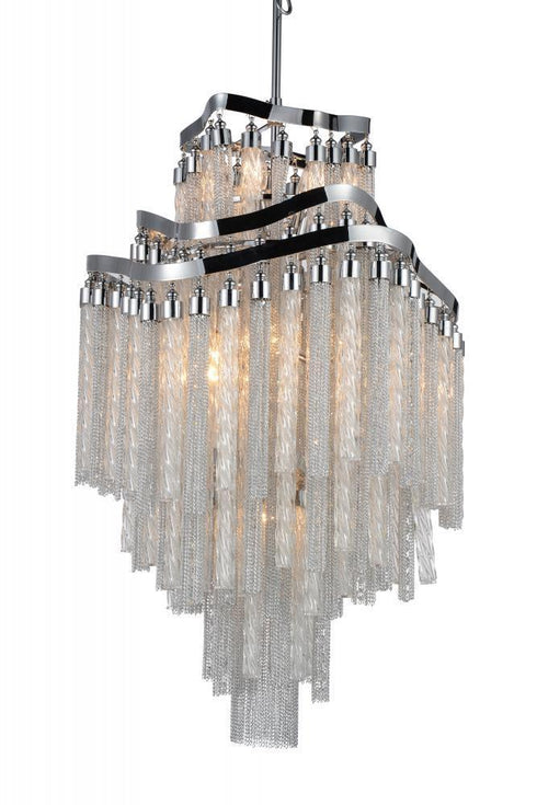 CWI Lighting Storm 10 Light Down Chandelier With Chrome Finish Model: 5648P19C
