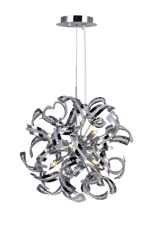 CWI Lighting Swivel 12 Light Chandelier With Chrome Finish Model: 5067P19C