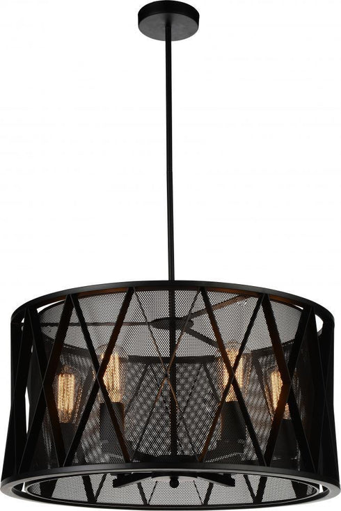 CWI Lighting Tapedia 4 Light Up Chandelier With Black Finish Model: 9889P20-4-101