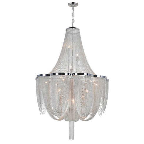 CWI Lighting Taylor 10 Light Down Chandelier With Chrome Finish Model: 5480P22C