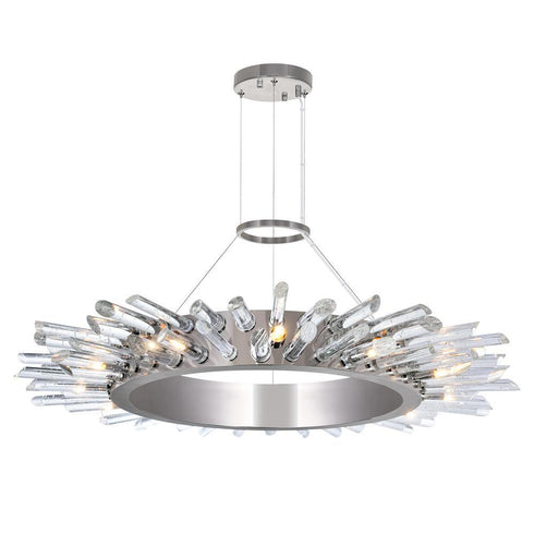 CWI Lighting Thorns 12 Light Chandelier With Polished Nickle Model: 1170P32-12-613