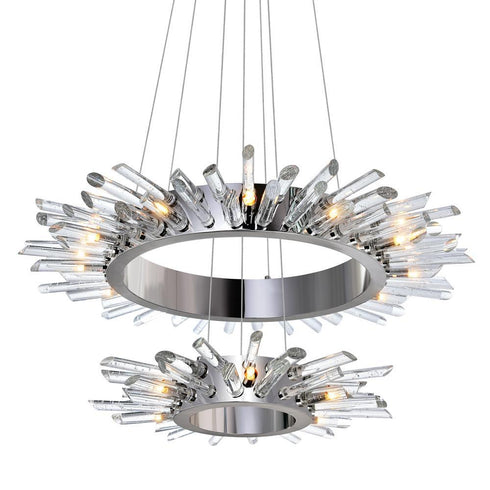 CWI Lighting Thorns 18 Light Chandelier With Polished Nickle Model: 1170P32-18-613