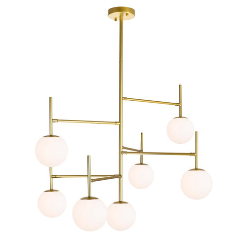 CWI Lighting Tourch 7 Light Chandelier With Medallion Gold Finish Model: 1228P36-7-169