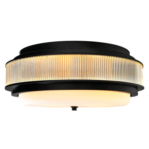 CWI Lighting Valdivia 4 Light Black Flush Mount Model: 1567C18-4-101