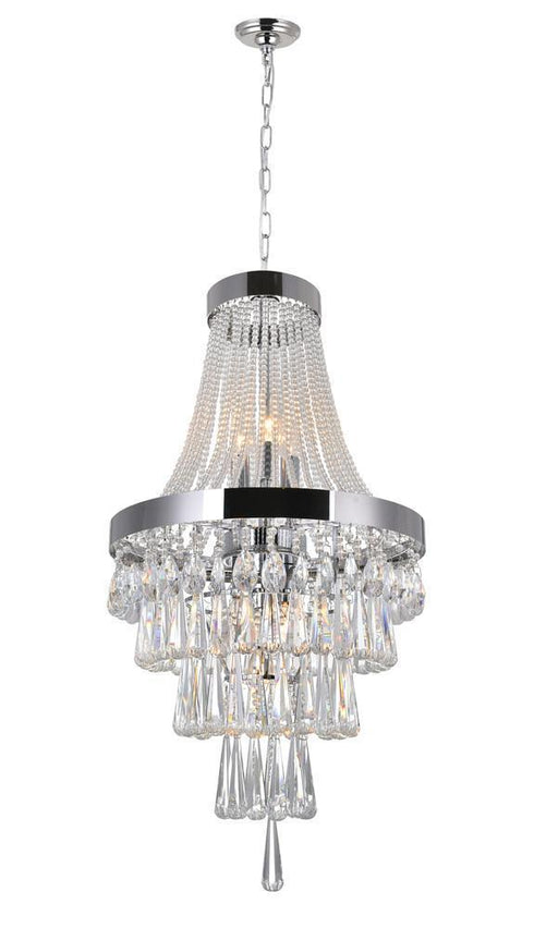 CWI Lighting Vast 6 Light Chandelier With Chrome Finish Model: 5078P16C