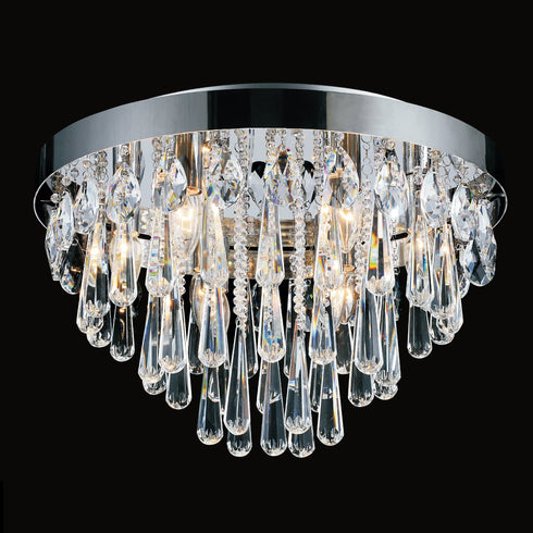 CWI Lighting Vast 8 Light Flush Mount With Chrome Finish Model: 5078C20C