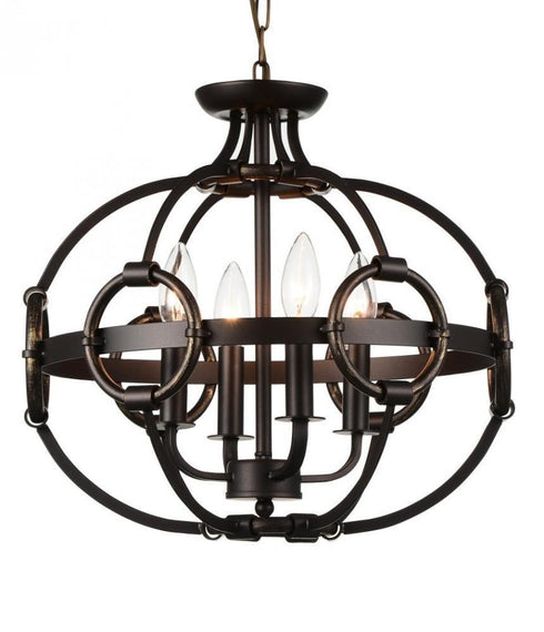 CWI Lighting Vernal 4 Light Up Chandelier With Brushed Golden Model: 9918P16-4-123