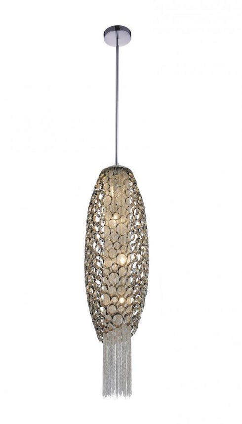 CWI Lighting Victoria 4 Light Down Mini Pendant With Chrome Finish Model: 5631P10C-O