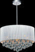 CWI Lighting Water Drop 6 Light Drum Shade Chandelier With Chrome Model: 5006P18C-R(W)