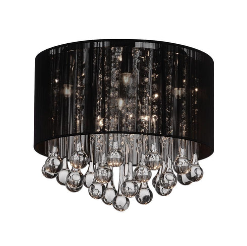 CWI Lighting Water Drop 6 Light Drum Shade Flush Mount With Chrome Model: 5006C14C-R (B)