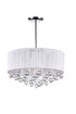 CWI Lighting Water Drop 9 Light Drum Shade Chandelier With Chrome Model: 5006P22C-R(W)