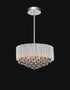 CWI Lighting Water Drop 9 Light Drum Shade Chandelier With Chrome Model: 5006P22C-R(W)