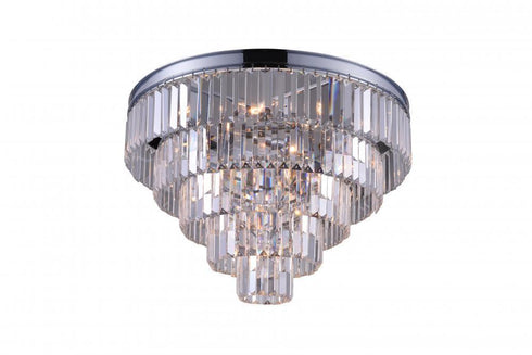 CWI Lighting Weiss 12 Light Flush Mount With Chrome Finish Model: 9969C24-12-601