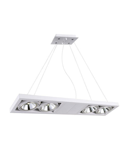CWI Lighting Wrest LED Island Chandelier With White Finish Model: 7114P32-4-103