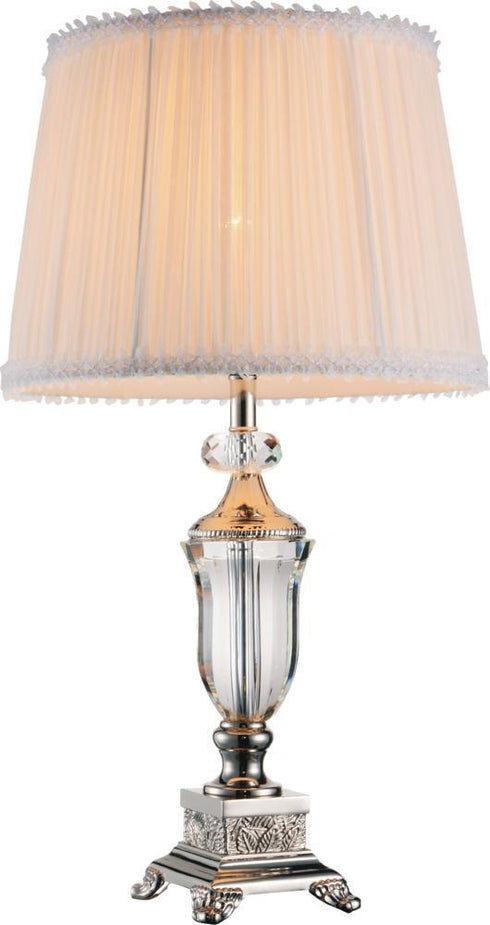 CWI Lighting Yale 1 Light Table Lamp With Brushed Nickel Finish Model: 5513T14BN
