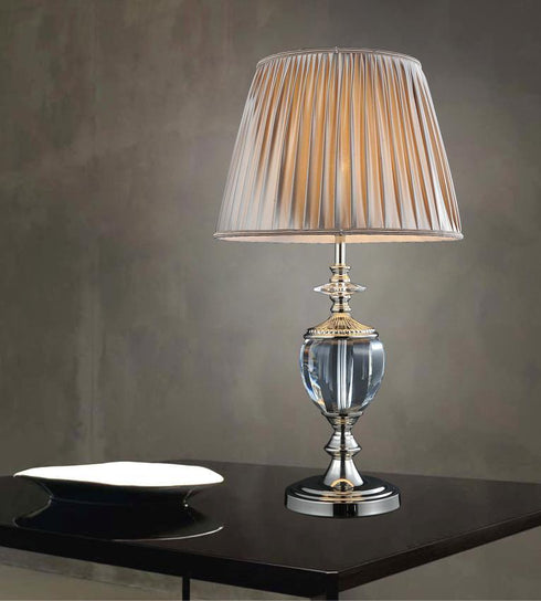 CWI Lighting Yale 1 Light Table Lamp With Silver Finish Model: 5208T15S