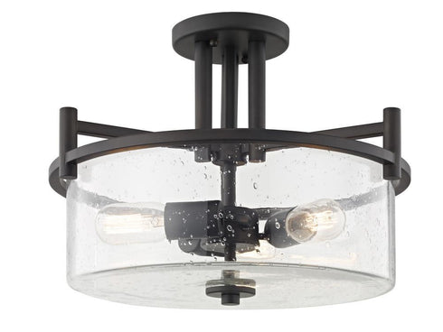 Dolan Designs 2625-79 Cortona 3lt Semi Flushmount Cumberland Bronze