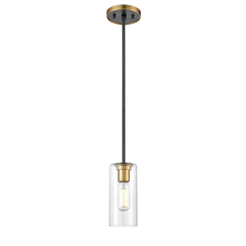 DVI Lighting 1 Light Mini Pendant In Satin Nickel And Model: DVP24721SN+GR-CL