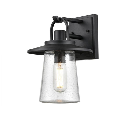 DVI Lighting 1 Light Outdoor Sconce In Black With Seedy Model: DVP44672BK-SDY