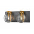 DVI Lighting Tropea 2 Light Vanity Model: DVP40422BR+GR-RPG