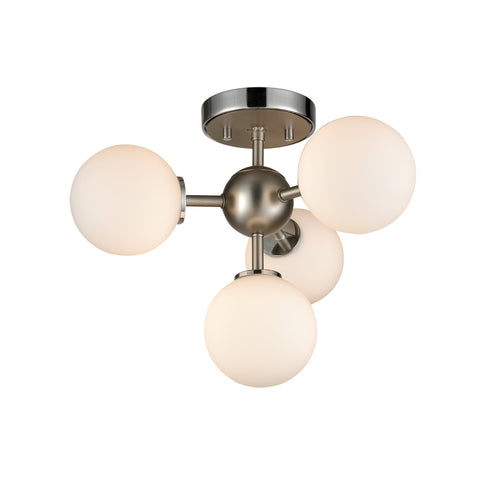 DVI Lighting Alouette 4 Light Semi Flush Mount Model: DVP34511CH+BN-OP