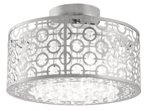 DVI Lighting Eclipse 6 Inch Semi Flush Mount Model: DVP5833CH-CRY