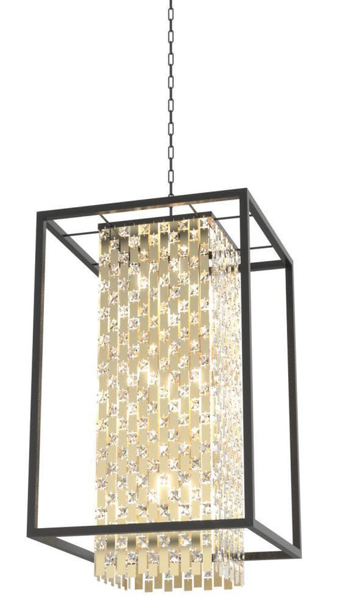 DVI Lighting Amethyst 37 Inch Foyer Model: DVP6310CPG/GR-CRY