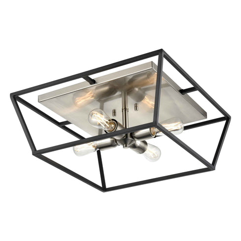 DVI Lighting Cabot Trail 4 Light Large Flush Mount Model: DVP43812GR