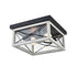 DVI Lighting County Fair 2 Light Flush Mount Model: DVP43370BK+BIW-CL