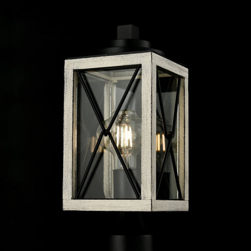 DVI Lighting County Fair Post Model: DVP43377BK+BIW-CL
