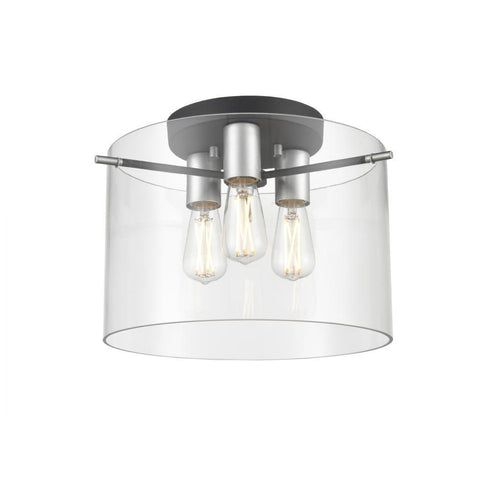 DVI Lighting Exeter Semi Flush Mount Model: DVP9274SS+BK-CL