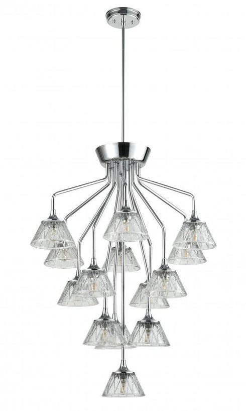 DVI Lighting Queenston 35 Inch Chandelier Model: DVP38545CH-BCG