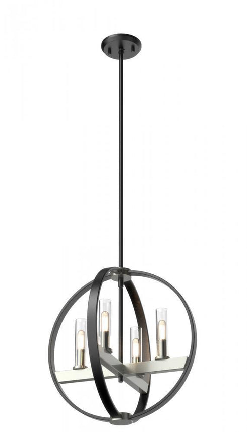 DVI Lighting Mont Royal 4 Light Pendant Model: DVP28848SN/GR-CL