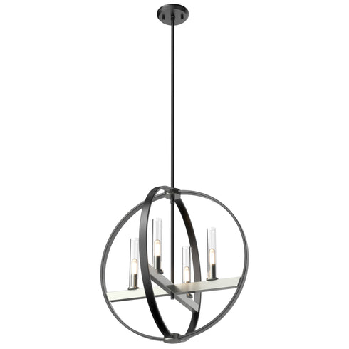 DVI Lighting Mont Royal 4 Light Large Pendant Model: DVP28849CH/GR-CL