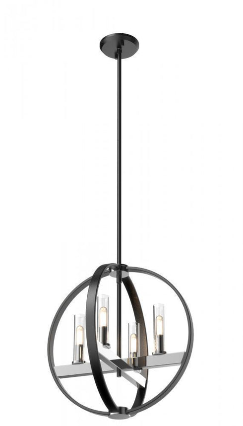 DVI Lighting Mont Royal 4 Light Pendant Model: DVP28848SN/GR-CL