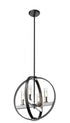 DVI Lighting Mont Royal 4 Light Pendant Model: DVP28848SN/GR-CL