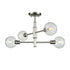 DVI Lighting Ocean Drive 4 Light Large Semi Flush Mount Model: DVP20812SN/CH-CL