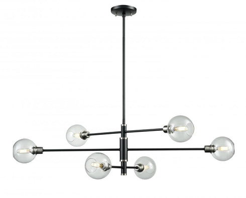 DVI Lighting Ocean Drive 6 Light Linear Model: DVP20802SN+GR-CL
