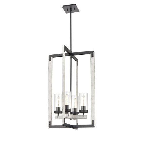 DVI Lighting Okanagan 29 Inch 4 Light Foyer Model: DVP38649GR+IW-CL